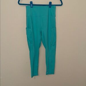 Gottex Teal High-Waisted Leggings Size S